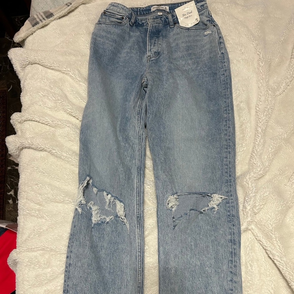 A&F Curve love dad jeans